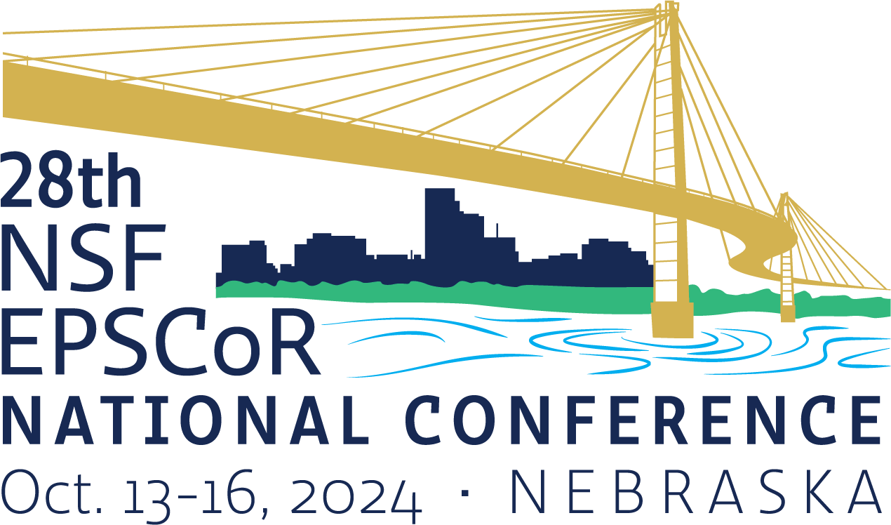28th NSF EPSCoR National Conference: Oct. 13-16, 2024 in Omaha, Nebraska. Image of Bob Kerrey Bridge and Omaha skyline.